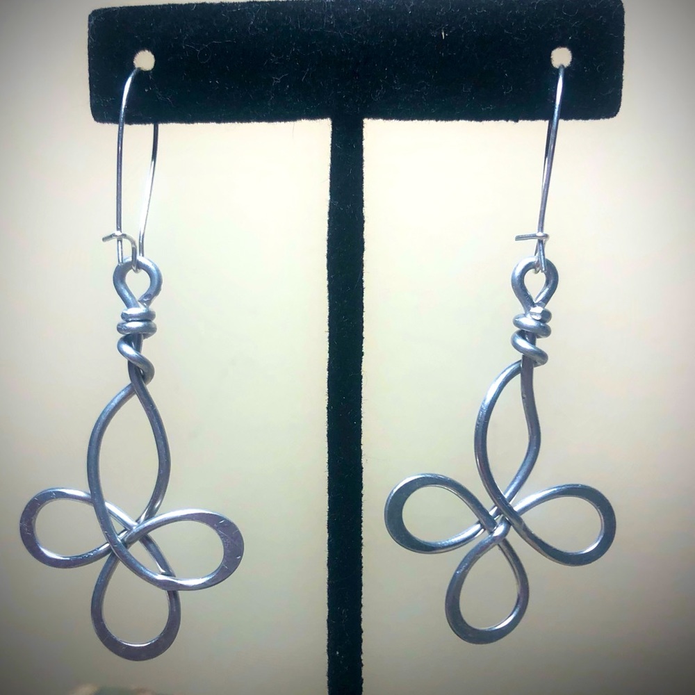 Celtic Cross Wire Earrings